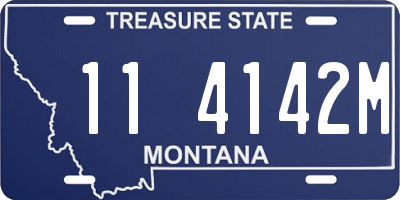 MT license plate 114142M