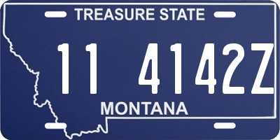 MT license plate 114142Z