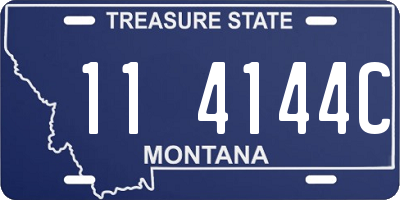 MT license plate 114144C