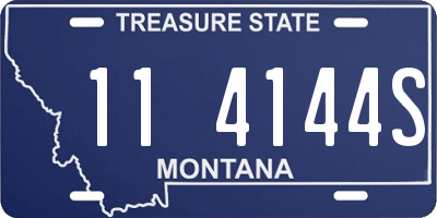 MT license plate 114144S