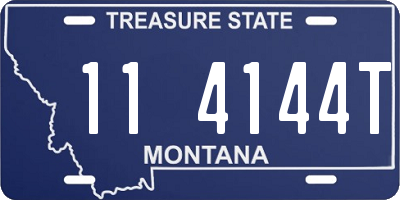 MT license plate 114144T