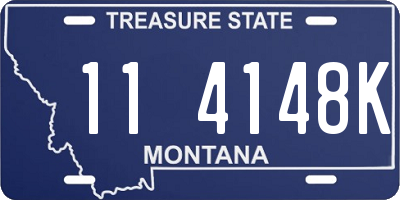 MT license plate 114148K
