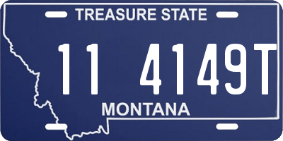 MT license plate 114149T