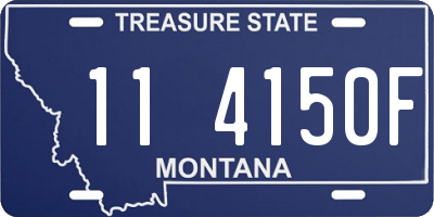 MT license plate 114150F