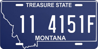 MT license plate 114151F