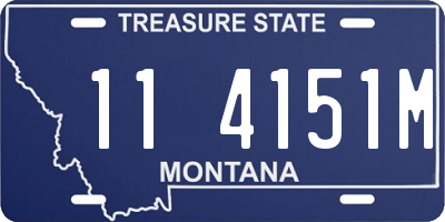 MT license plate 114151M