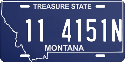 MT license plate 114151N