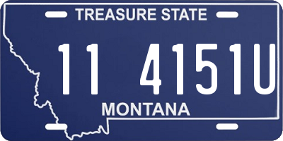 MT license plate 114151U