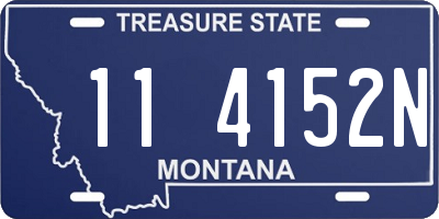 MT license plate 114152N