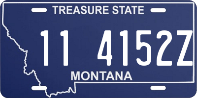 MT license plate 114152Z