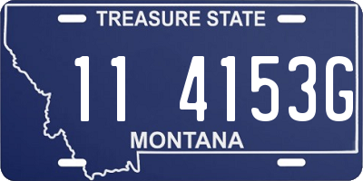 MT license plate 114153G