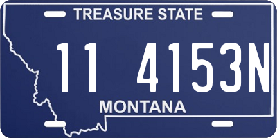 MT license plate 114153N