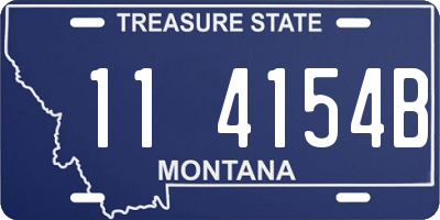 MT license plate 114154B