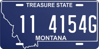 MT license plate 114154G