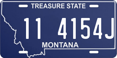 MT license plate 114154J