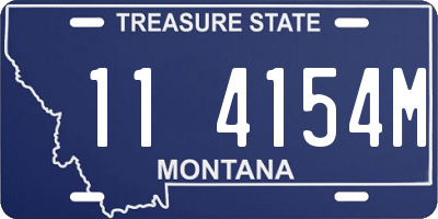 MT license plate 114154M
