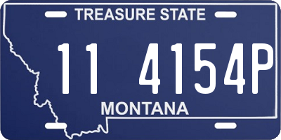 MT license plate 114154P