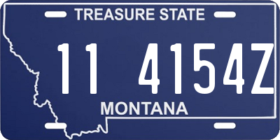 MT license plate 114154Z