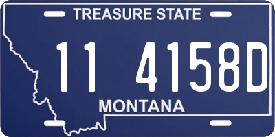 MT license plate 114158D