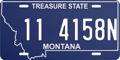 MT license plate 114158N