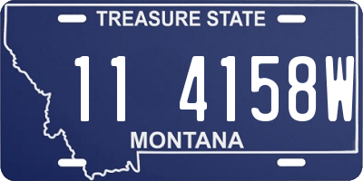 MT license plate 114158W