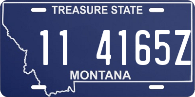 MT license plate 114165Z
