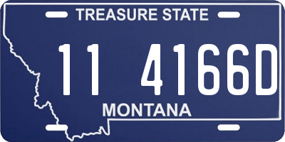 MT license plate 114166D