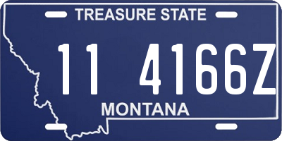 MT license plate 114166Z