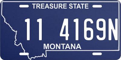 MT license plate 114169N