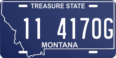 MT license plate 114170G