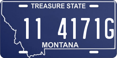 MT license plate 114171G