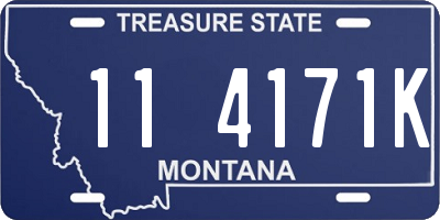 MT license plate 114171K