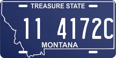 MT license plate 114172C