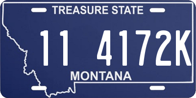 MT license plate 114172K