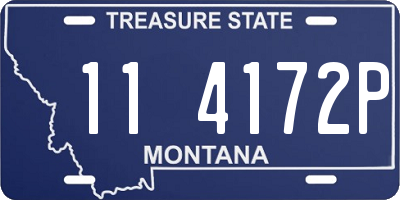 MT license plate 114172P