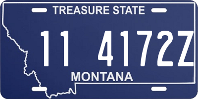 MT license plate 114172Z