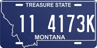 MT license plate 114173K