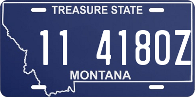 MT license plate 114180Z