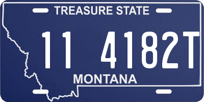 MT license plate 114182T