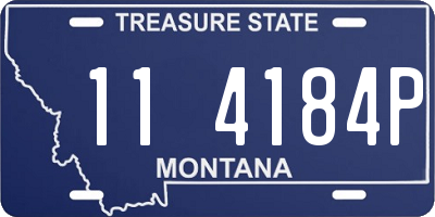 MT license plate 114184P