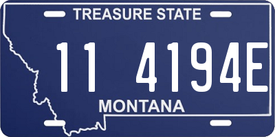 MT license plate 114194E