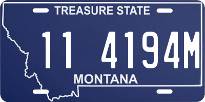 MT license plate 114194M