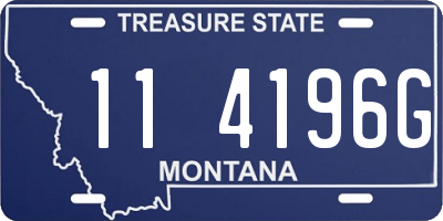 MT license plate 114196G