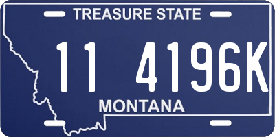 MT license plate 114196K