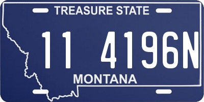 MT license plate 114196N