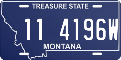 MT license plate 114196W