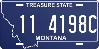 MT license plate 114198C