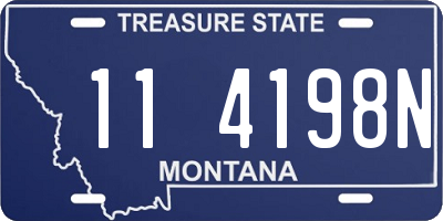 MT license plate 114198N