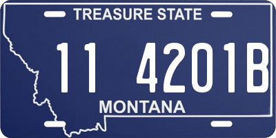 MT license plate 114201B