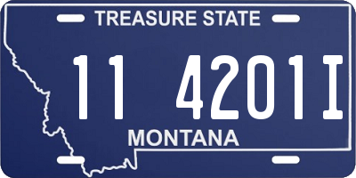 MT license plate 114201I